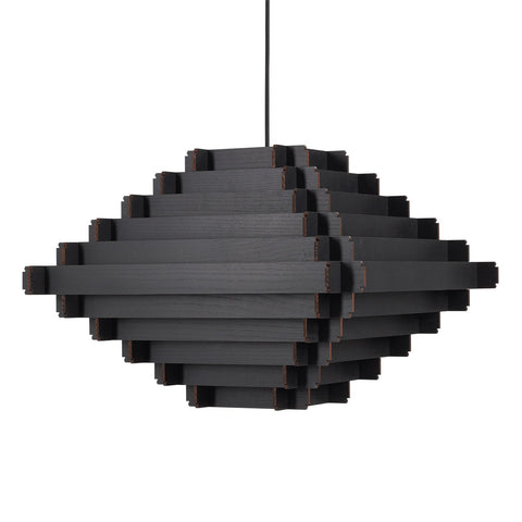 stapellamp hans-agne Jakobsson binthout hanglamp van zwart hout