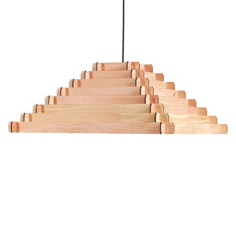 stapellamp hanglamp van naaldhout hans-agne jakobsson