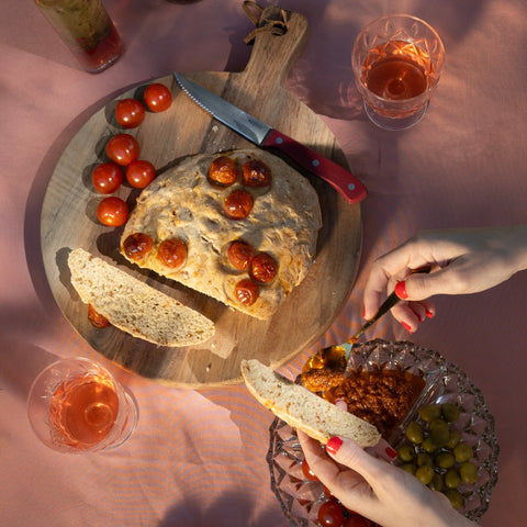 Focaccia | zak | Tomato-bruschetta | Doos met 8 stuks
