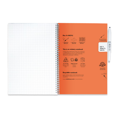 Erasable Notebook A4 - Sunset Orange