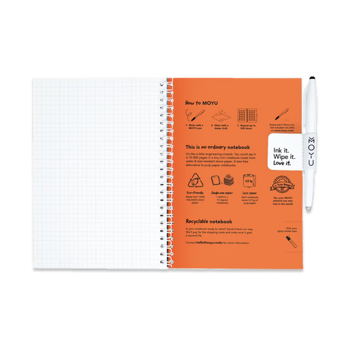 Erasable Notebook A5 - Sunset Orange