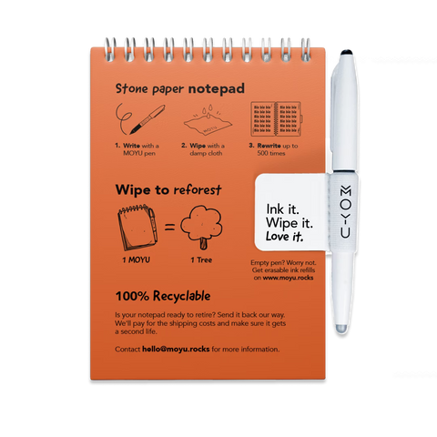 Erasable Notepad A6 - Sunset Orange