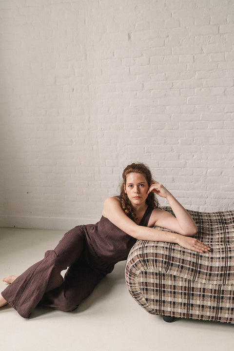 Brown linen set