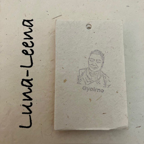 Luna-Leena toilet tas rood - Dhake geweven stof - handgemaakt in Nepal