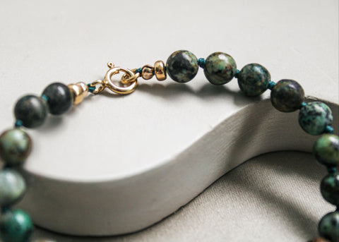 Afrikaanse turkoois armband 'Inès'