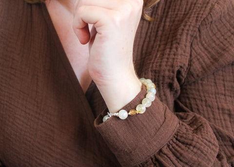 Citrienkwarts armband 'Josie'
