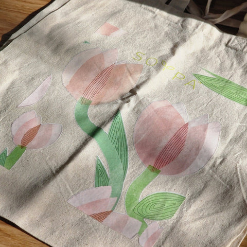 Tote shopping bag - fair trade cotton 140g/m² 38x10x42cm