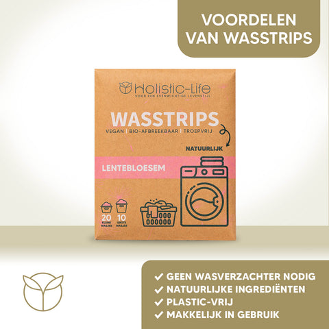 Wasmiddel en wasstrips voor duurzaam en milieuvriendelijk wassen.