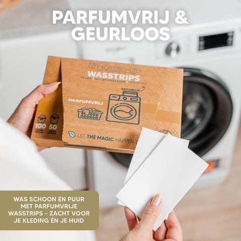 Wasstrips voor gezonde, schone was met minder impact op het milieu.