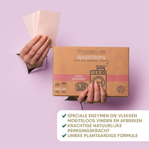 Wasstrips voor lichte was, wasdoekjes en wasmiddel voor je gezin.