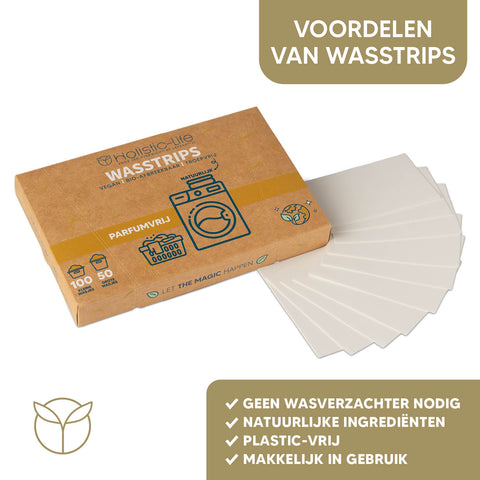 Wasstrips met minder impact voor een schone was, wasmiddeldoekjes.