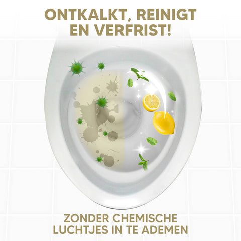 Duurzame wc reiniger strips voor een schone wc zonder plastic flessen.