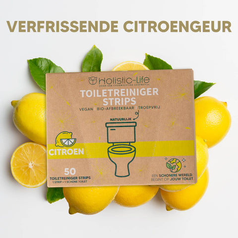 WC reiniger strips voor een vriendelijke en schone omgeving, zonder plastic.