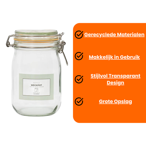Pottle - Duurzame weckpot (1140ml)