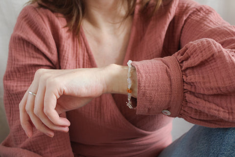 'Elvi' Witte Maansteen Armband