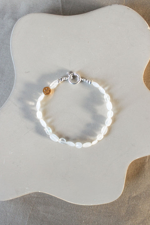 'Elvi' Witte Maansteen Armband