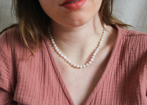 Maansteen ketting 'Inès'