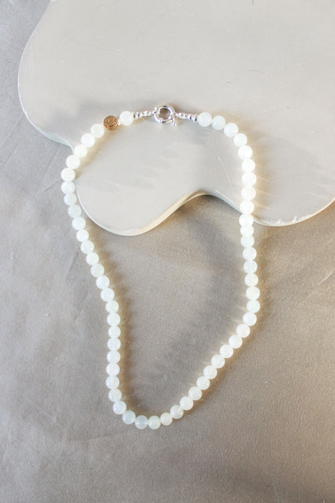 'Mabel' Witte Maansteen Ketting