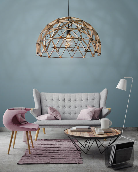 Dome lamp ø100cm hanging lamp made of wood FSC 100%