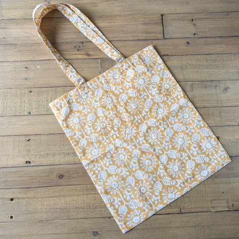 Block Printed Cotton Tote Bag: Ethically Handmade in India