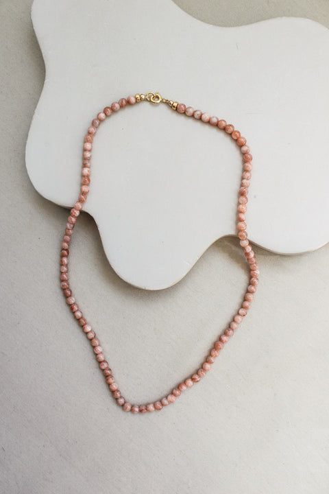 Zonnesteen ketting 'Flore'