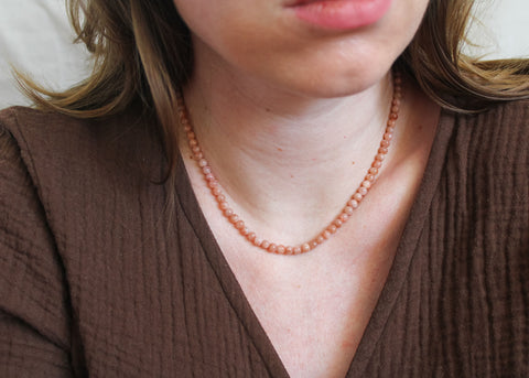 Zonnesteen ketting 'Flore'