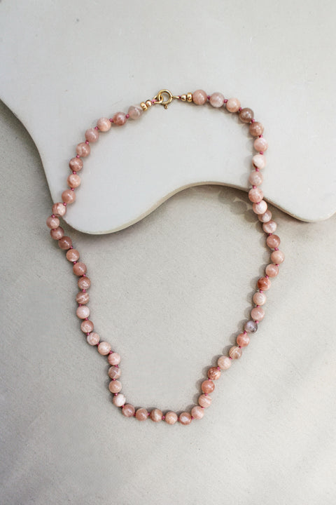 Zonnesteen ketting 'Inès'