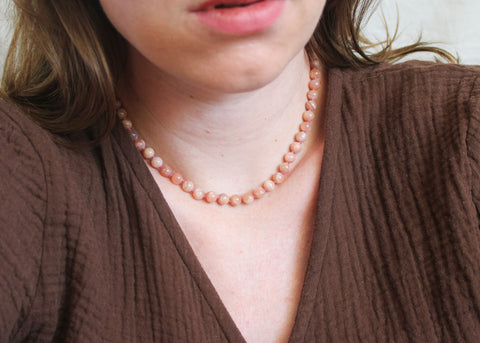Zonnesteen ketting 'Inès'
